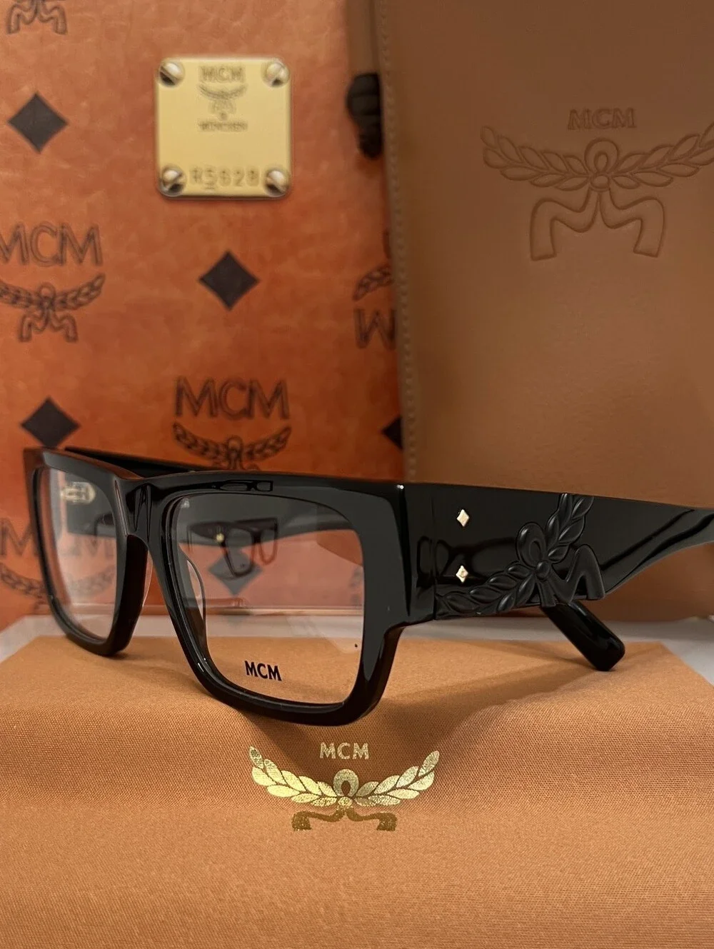MCM MWS013 001 Black Square MCM Eyeglasses Frames